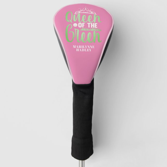 Königin des grünen Rosa Golf Headcover (Vorderseite)
