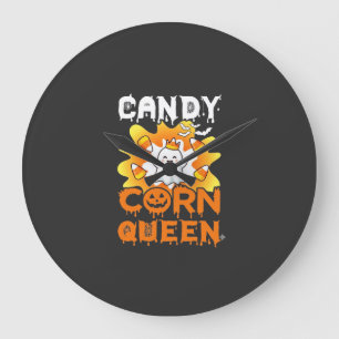 Königin des Halloween-Geisterfledermaus-Spinnennet Große Wanduhr