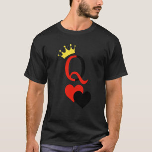 Königin des Herzens, die das St. Valentin-Paar zus T-Shirt