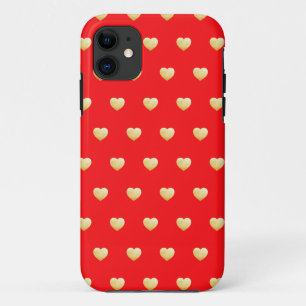 Königin des Herzens Gotisches rotes Gold-Muster Case-Mate iPhone Hülle
