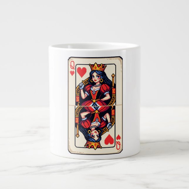 Königin des Herzens Jumbo-Tasse (Vorderseite)
