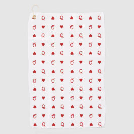 Königin des Herzens Königin des Kurses Valentine Golfhandtuch