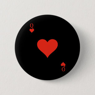 Königin des Herzens Kostümdecke Kartenspielen Button