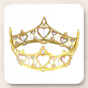 Königin des Herzens Krönung Tiara-Untersetzer Getränkeuntersetzer