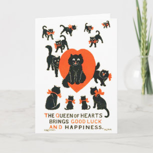 Königin des Herzens, Louis Wain Karte