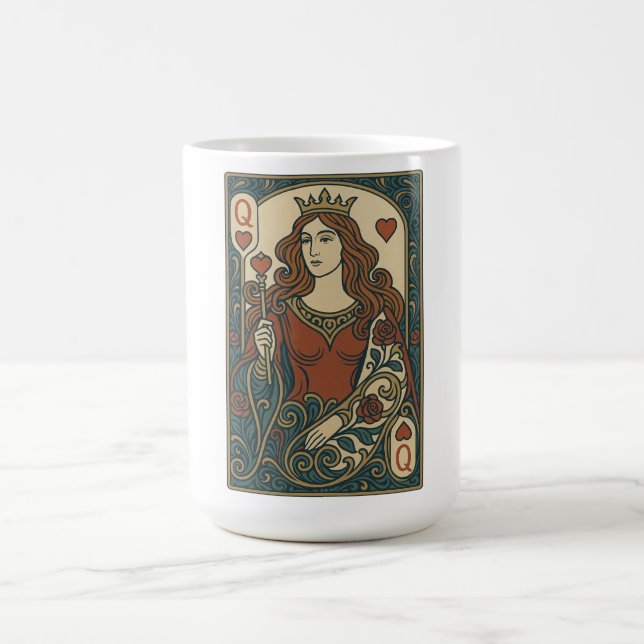 Königin des Herzens — Portrait "Art Nouveau Rosewo Kaffeetasse (Mittel)
