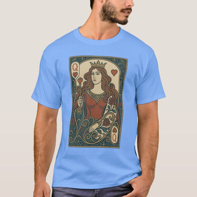 Königin des Herzens — Portrait "Art Nouveau Rosewo T-Shirt (Vorderseite)