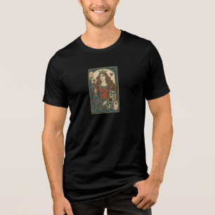 Königin des Herzens — Portrait "Art Nouveau Rosewo Tri-Blend Shirt