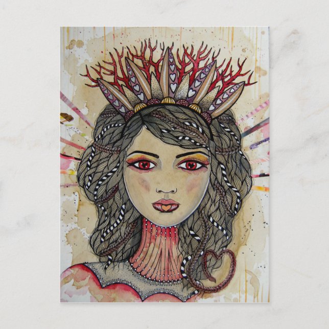 Königin des Herzens Postkarte (Vorderseite)