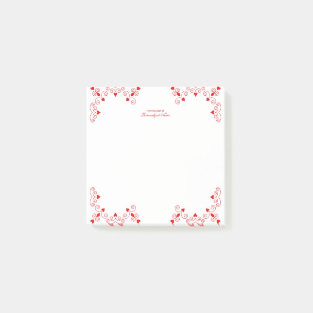 Königin des Herzens - Rot Post-it Klebezettel (Vorderseite)