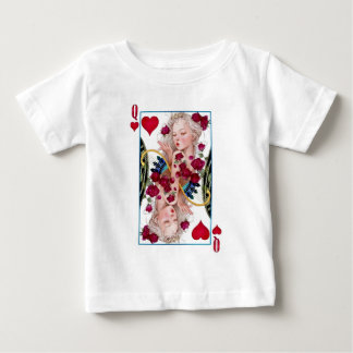 Königin des Herzens, überspannte Grafik, Spielkart Baby T-shirt