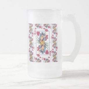 Königin des Herzens und der Blume Mattglas Bierglas