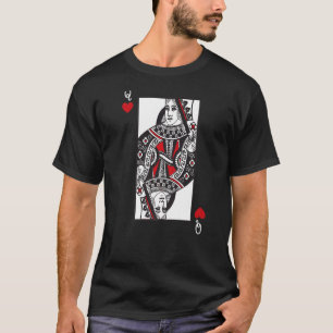 Königin des Herzens Valentinstag Coole Spielkarte  T-Shirt