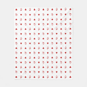 Königin des Herzens Valentinstag Moderne Karte Fleecedecke