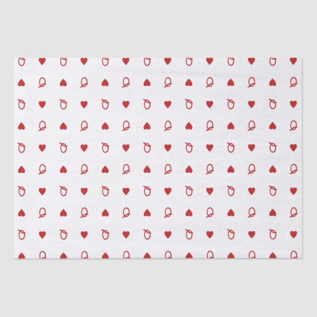 Königin des Herzens Valentinstag Moderne Karte Seidenpapier (Vorderseite)