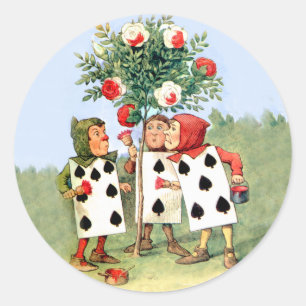 Königin des Herzogs Paint the Queens Rose Runder Aufkleber