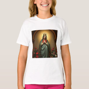Königin-des-Himmels-Katholisches-Mädchen-T-Shirt T-Shirt