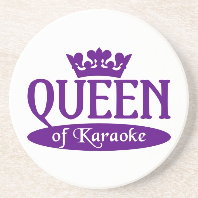 Königin des Karaoke-Untersetzer Sandstein Untersetzer (Vorne)