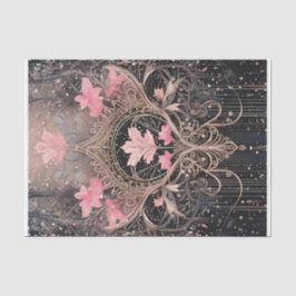 Königin des Königreichs, Rosa und Schwarz Art Deco Seidenpapier