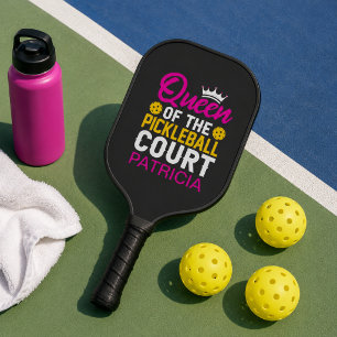 Königin des Pickleball-Courts Lustiges Monogramm N Pickleball Schläger