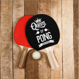 Königin des Pong Benutzerdefinierter Name Schwar Tischtennis Schläger