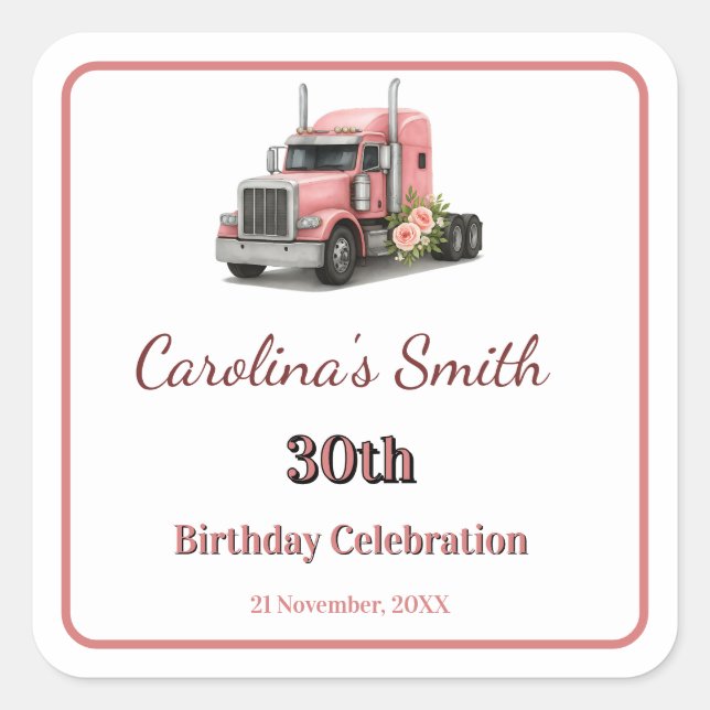 Königin des Straßenfahrers Quadratischer Aufkleber (Vorderseite)