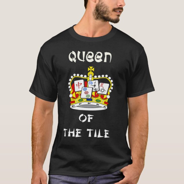 Königin des Tile Fun Game Play Mahjongg 1 T-Shirt (Vorderseite)
