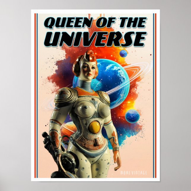 KÖNIGIN DES UNIVERUMS-SCI-FI-DRUCK POSTER (Vorne)