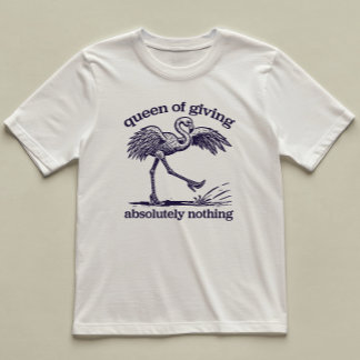Königin, die nichts Funny Flamingo Illustriert T-Shirt