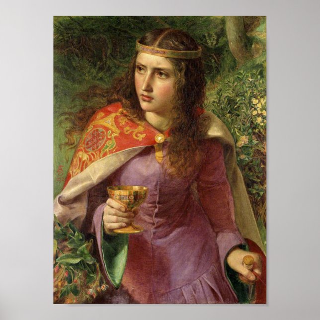 Königin Eleanor, c. 1858 von Frederick Sandys Poster (Vorne)