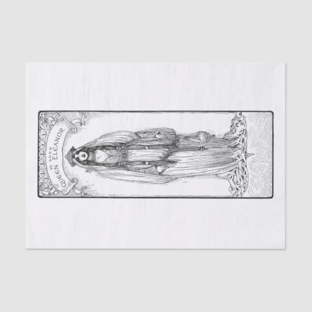 Königin Eleanor Seidenpapier (Vorderseite)