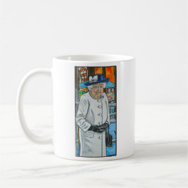 Königin Elisabeth am Bahnhof Paddington Kaffeetasse