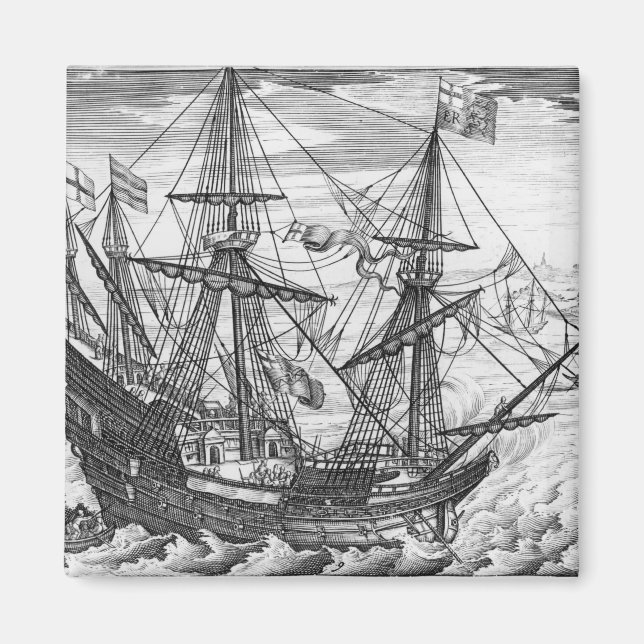 Königin Elisabeth-Galeon Magnet (Vorne)
