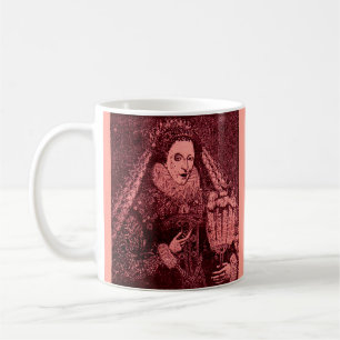 Königin Elisabeth I. in Rosa Kaffeetasse