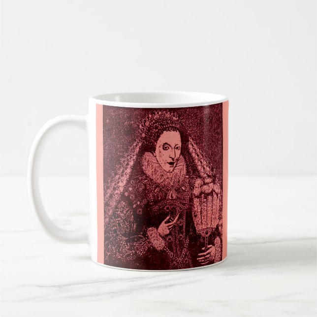 Königin Elisabeth I. in Rosa Kaffeetasse (Links)