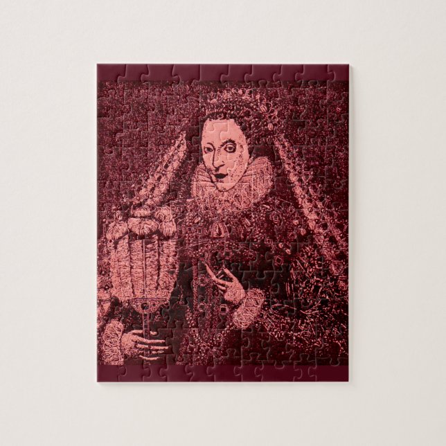 Königin Elisabeth I. in Rosa Puzzle (Vertikal)