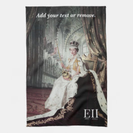 Königin Elisabeth II am Tag der Krönung, Geschirrtuch