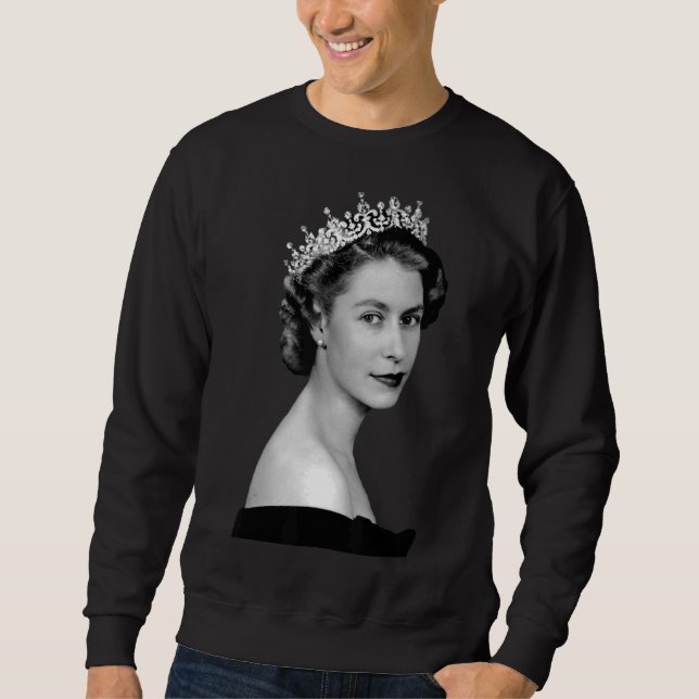 Königin Elisabeth II. Britische Kronenkönigin E Sweatshirt (Vorderseite)