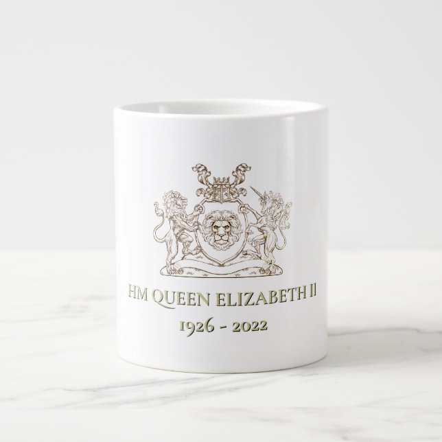 Königin Elisabeth II. Gedenkstätte Keepake Tee Tas Jumbo-Tasse (Vorderseite)