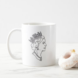 Königin Elisabeth Profil Kaffeetasse
