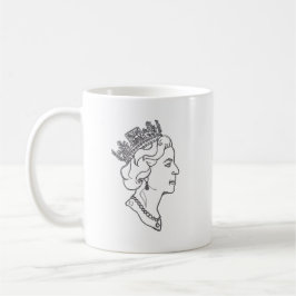 Königin Elisabeth Profil Kaffeetasse