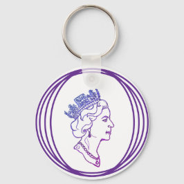 Königin Elisabeth Profil Schlüsselanhänger