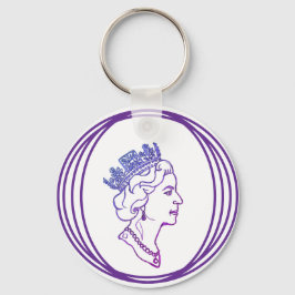 Königin Elisabeth Profil Schlüsselanhänger