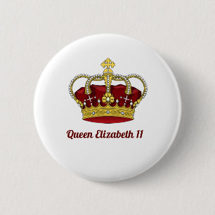 Königin Elizabeth 11 Crown Button
