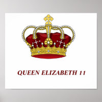Königin Elizabeth 11 Crown-Poster