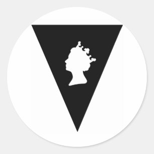 Königin elizabeth Diamantjubiläum Runder Aufkleber