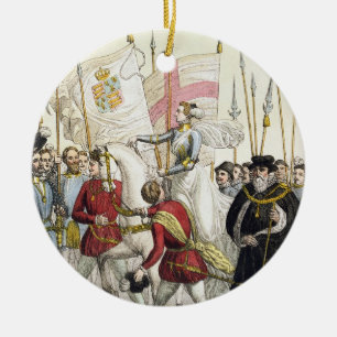Königin Elizabeth I (1530-1603) die Truppen Keramikornament