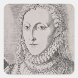 Königin Elizabeth I (1533-1603), c.1572-75 (Gravin Quadratischer Aufkleber