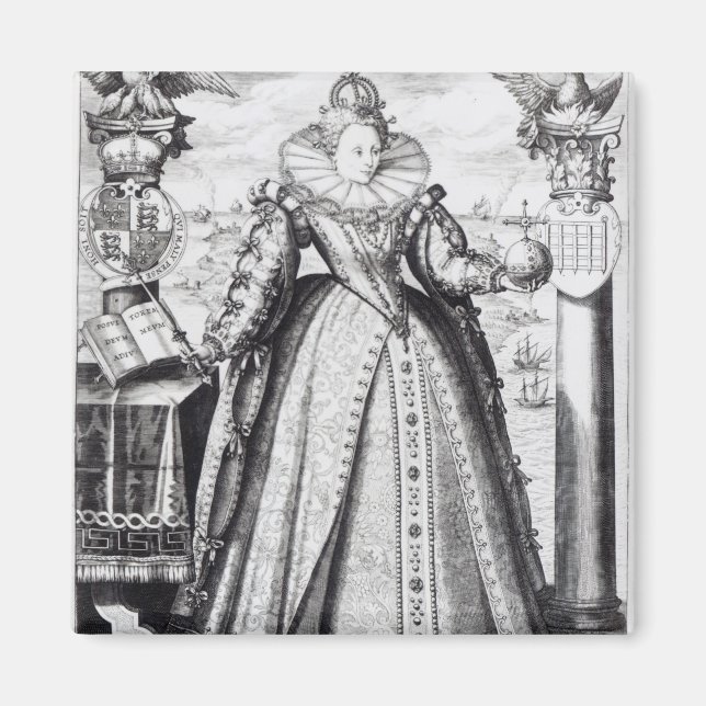 Königin Elizabeth I 1596 Magnet (Vorne)