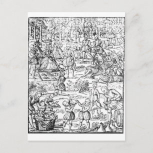 Königin Elizabeth I. auf der Hunt Picnic Postkarte